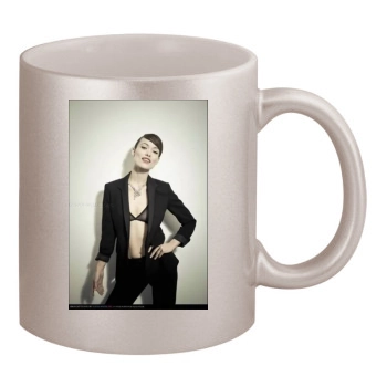 Olivia Wilde 11oz Metallic Silver Mug