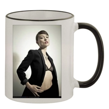 Olivia Wilde 11oz Colored Rim & Handle Mug