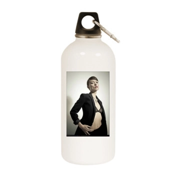 Olivia Wilde White Water Bottle With Carabiner