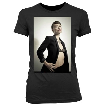 Olivia Wilde Women's Junior Cut Crewneck T-Shirt