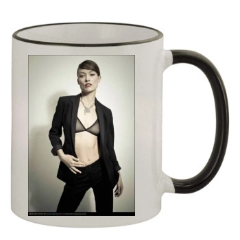 Olivia Wilde 11oz Colored Rim & Handle Mug