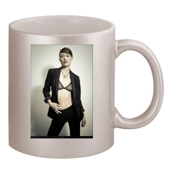 Olivia Wilde 11oz Metallic Silver Mug