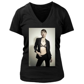 Olivia Wilde Women's Deep V-Neck TShirt