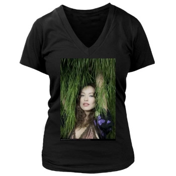 Olivia Wilde Women's Deep V-Neck TShirt