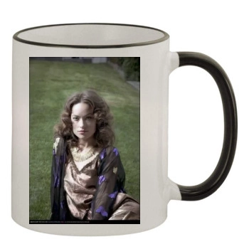 Olivia Wilde 11oz Colored Rim & Handle Mug