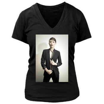 Olivia Wilde Women's Deep V-Neck TShirt