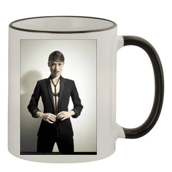 Olivia Wilde 11oz Colored Rim & Handle Mug