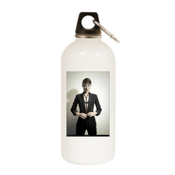 Olivia Wilde White Water Bottle With Carabiner