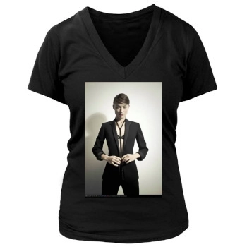 Olivia Wilde Women's Deep V-Neck TShirt