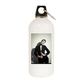 Olivia Wilde White Water Bottle With Carabiner