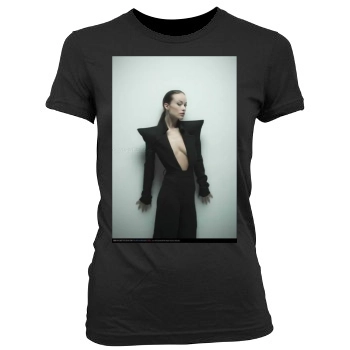 Olivia Wilde Women's Junior Cut Crewneck T-Shirt