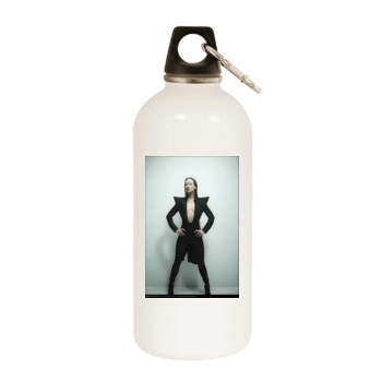 Olivia Wilde White Water Bottle With Carabiner