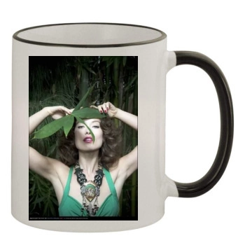 Olivia Wilde 11oz Colored Rim & Handle Mug