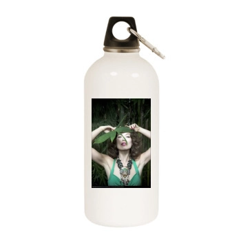 Olivia Wilde White Water Bottle With Carabiner