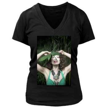 Olivia Wilde Women's Deep V-Neck TShirt