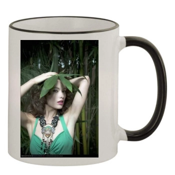 Olivia Wilde 11oz Colored Rim & Handle Mug