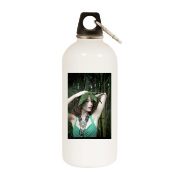 Olivia Wilde White Water Bottle With Carabiner