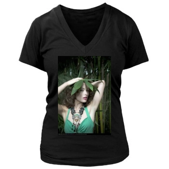 Olivia Wilde Women's Deep V-Neck TShirt