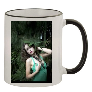 Olivia Wilde 11oz Colored Rim & Handle Mug