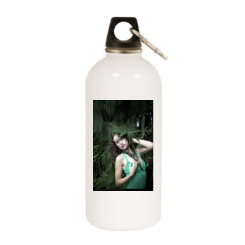 Olivia Wilde White Water Bottle With Carabiner