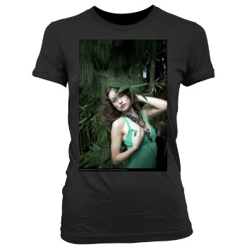 Olivia Wilde Women's Junior Cut Crewneck T-Shirt