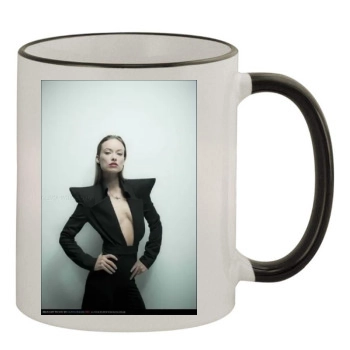 Olivia Wilde 11oz Colored Rim & Handle Mug