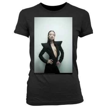 Olivia Wilde Women's Junior Cut Crewneck T-Shirt