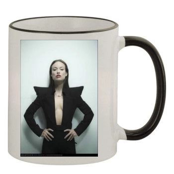 Olivia Wilde 11oz Colored Rim & Handle Mug