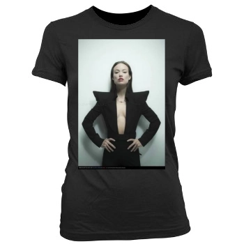 Olivia Wilde Women's Junior Cut Crewneck T-Shirt