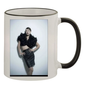 Olivia Wilde 11oz Colored Rim & Handle Mug