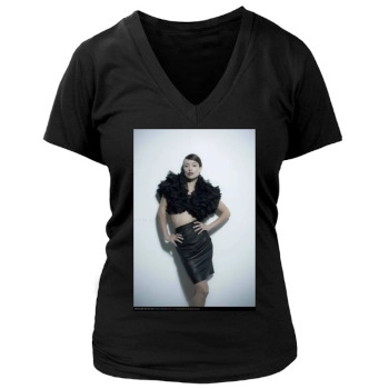 Olivia Wilde Women's Deep V-Neck TShirt