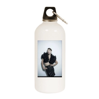 Olivia Wilde White Water Bottle With Carabiner