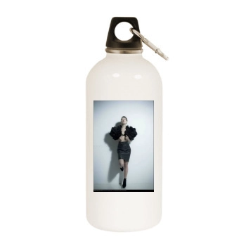 Olivia Wilde White Water Bottle With Carabiner