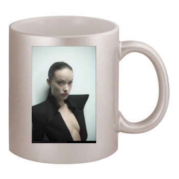 Olivia Wilde 11oz Metallic Silver Mug