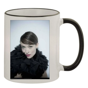 Olivia Wilde 11oz Colored Rim & Handle Mug