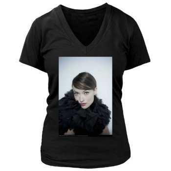 Olivia Wilde Women's Deep V-Neck TShirt