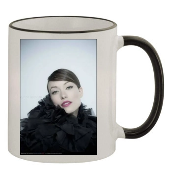 Olivia Wilde 11oz Colored Rim & Handle Mug