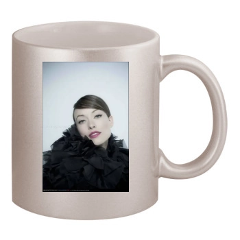 Olivia Wilde 11oz Metallic Silver Mug