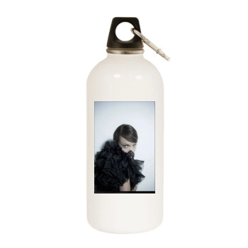 Olivia Wilde White Water Bottle With Carabiner