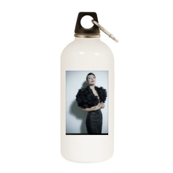 Olivia Wilde White Water Bottle With Carabiner