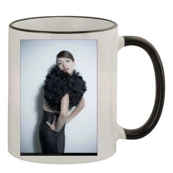 Olivia Wilde 11oz Colored Rim & Handle Mug