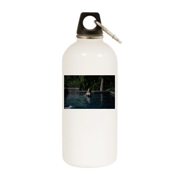 Olivia Wilde White Water Bottle With Carabiner