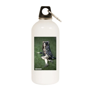 Olivia Wilde White Water Bottle With Carabiner