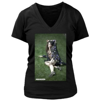 Olivia Wilde Women's Deep V-Neck TShirt