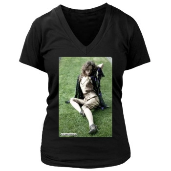 Olivia Wilde Women's Deep V-Neck TShirt