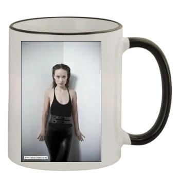 Olivia Wilde 11oz Colored Rim & Handle Mug