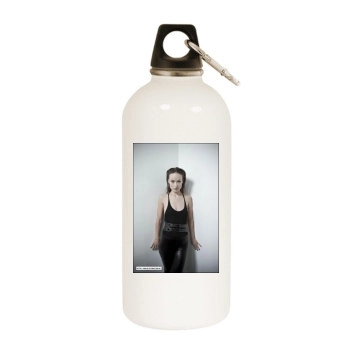 Olivia Wilde White Water Bottle With Carabiner