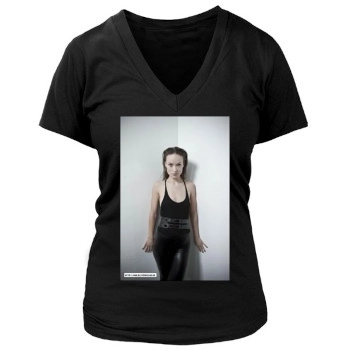 Olivia Wilde Women's Deep V-Neck TShirt