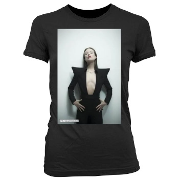 Olivia Wilde Women's Junior Cut Crewneck T-Shirt