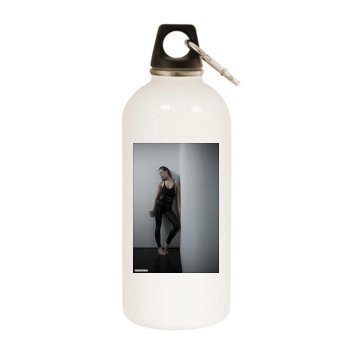 Olivia Wilde White Water Bottle With Carabiner